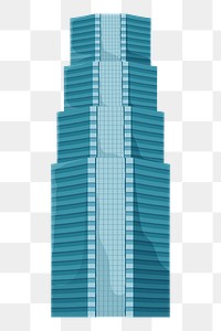 Office building png architecture illustration, transparent background