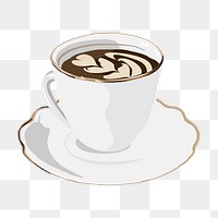 Hot coffee png morning beverage illustration, transparent background