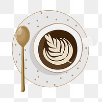 Hot coffee png aesthetic beverage illustration, transparent background