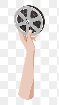 Film reel png,  transparent background