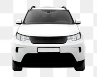 White car png SUV, transparent background