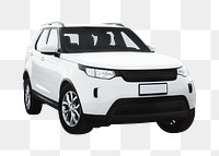 White car png SUV, transparent background