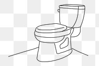 Toilet furniture png line art illustration, transparent background