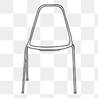 Chair furniture png line art illustration, transparent background