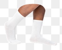 PNG white socks, collage element, transparent background