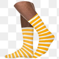 PNG striped socks, collage element, transparent background