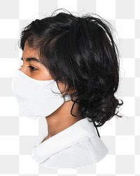 PNG boy wearing face mask, collage element, transparent background