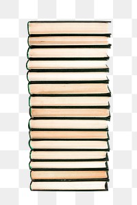 PNG stacked books, collage element, transparent background