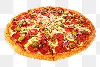 Pizza png collage element, transparent background