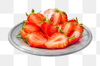 PNG strawberries, collage element, transparent background