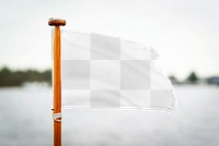 Flag mockup png, transparent design