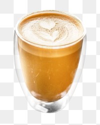 PNG Coffee latte, collage element, transparent background