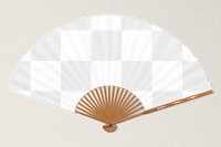 Hand fan png mockup, transparent deign