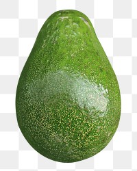 Green avocado png, transparent background