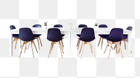 Workspace table png collage element, transparent background