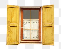 PNG Yellow window, collage element, transparent background