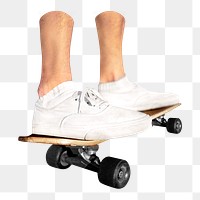 Skateboard png collage element, transparent background