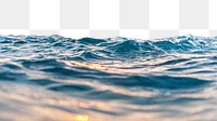 PNG Ocean waves rippling collage element, transparent background