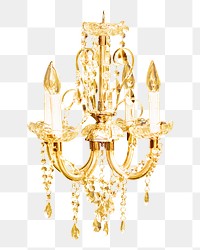 Chandelier png collage element, transparent background