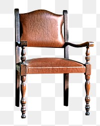 PNG Old chair, collage element, transparent background