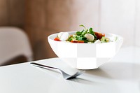 Salad bowl mockup png, transparent design