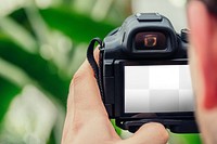 PNG digital camera mockup, transparent design