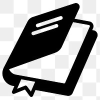 Textbook education png icon, line art design, transparent background