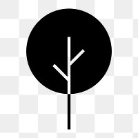 Tree environment png icon, line art design, transparent background