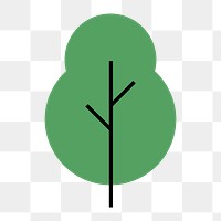 Tree environment png icon, line art design, transparent background