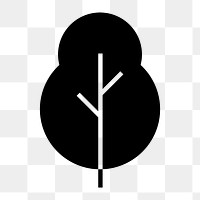 Tree environment png icon, line art design, transparent background