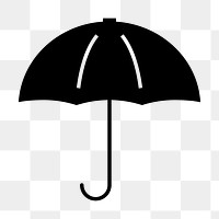 Umbrella weather png icon, line art design, transparent background