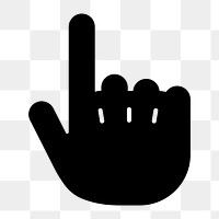 Pointing finger  png icon, line art design, transparent background