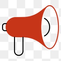 Megaphone marketing png icon, line art design, transparent background