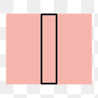 Square box png icon, line art design, transparent background