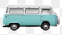 Vintage camping van png, transparent background