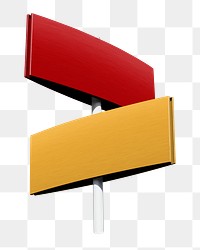 Shop signs png red & yellow, transparent background