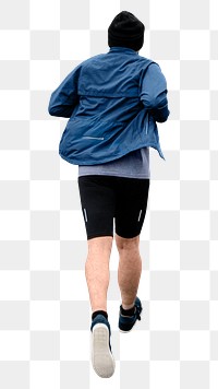 Jogging man png, transparent background