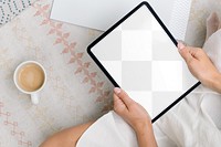 Tablet screen png transparent mockup