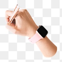 Smartwatch png collage element, transparent background