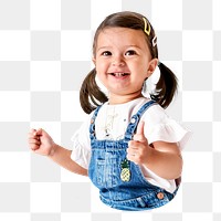PNG Cute toddler sitting on the floor collage element, transparent background