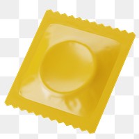 PNG 3D condom bag, element illustration, transparent background