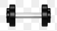 PNG 3D dumb bell, element illustration, transparent background