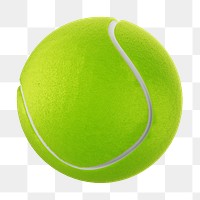 PNG 3D tennis ball, element illustration, transparent background