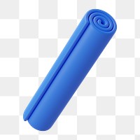 PNG 3D yoga mat, element illustration, transparent background