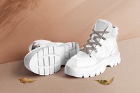 High-top sneakers png mockup, transparent design