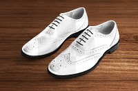 Men's leather derby png mockup, formal shoes , transparent design