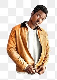 PNG Man with sweater, collage element, transparent background