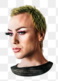 PNG person drag makeup, transparent background