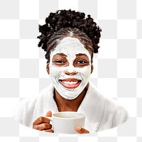 PNG facial mask woman, collage element, transparent background