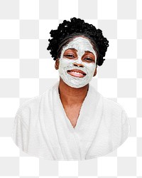 Png woman at spa, health & wellness, transparent background